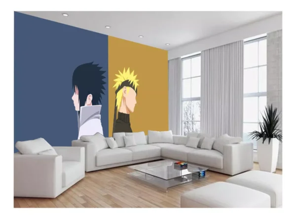 Papel De Parede Anime Naruto Mangá Desenho Art 7,5m² Nrt13