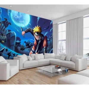 Papel De Parede Anime Naruto Mangá Desenho Art 7,5m² Nrt18