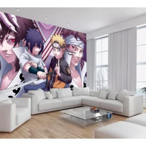 Papel De Parede Anime Naruto Mangá Desenho Art 7,5m² Nrt22