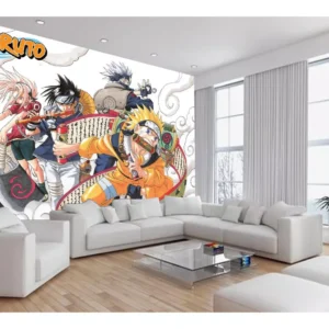 Papel De Parede Anime Naruto Mangá Desenho Art 7,5m² Nrt28