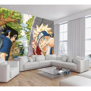 Papel De Parede Anime Naruto Mangá Desenho Art 7,5m² Nrt30