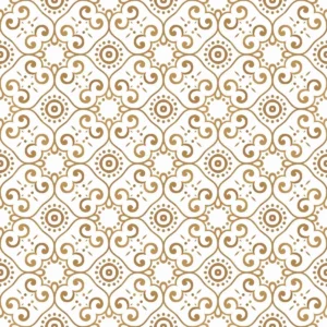 Papel De Parede Arabesco Abstrato Dourado Vinil Delicado 3m