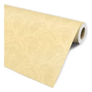 Papel De Parede Arabesco Amarelo Moderno Pontilhado