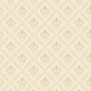 Papel De Parede Arabesco Damask Amarelo Lavável Delicado 3m