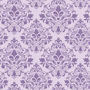 Papel De Parede Arabesco Quarto Sala Escritório Roxo Rosa