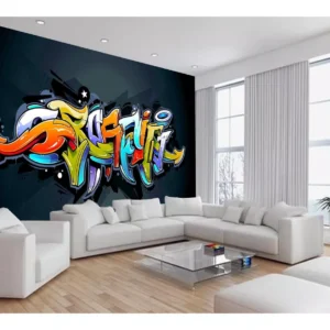 Papel De Parede Arte Graffiti Mural Grafite 7,5m² Tra103