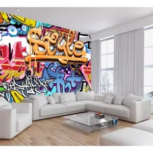 Papel De Parede Arte Graffiti Mural Grafite 7,5m² Tra131