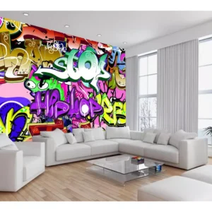 Papel De Parede Arte Graffiti Mural Grafite 7,5m² Tra138