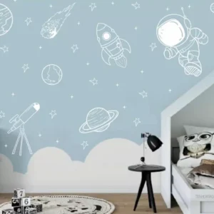 Papel De Parede Astronauta, L 3.00x3.00=9.00m2. Ref:108