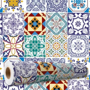 Papel De Parede Auto Adesivo Azulejos Lavável 3m Pn10592