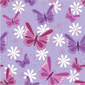 Papel De Parede Auto Adesivo Borboletas Decoracao Rosa Roxo