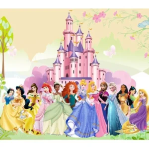 Papel De Parede Auto Colante Decorativo Princesas Barbie 6m²