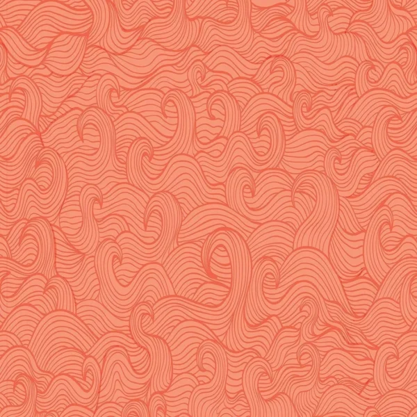 Papel De Parede Autocolante Abstrato Ondas Em Laranja 10mt