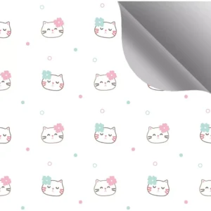 Papel De Parede Autocolante Quarto Gatinho Hello Kitty 1m