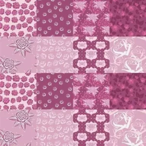 Papel De Parede Azulejo Floral Roxo 284996810 0,58x2,50m