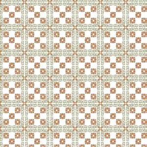 Papel De Parede Azulejo Flores Laranja Lavatório E Cozinha