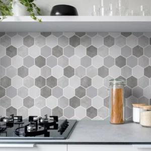 Papel De Parede Azulejo Hexágonos Cimento Queimado 3 M