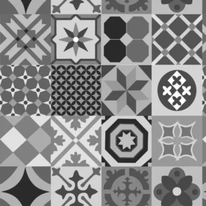 Papel De Parede Azulejo Português Preto Branco Lavável Az23