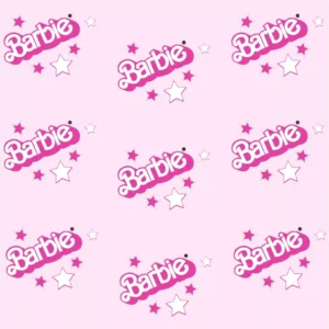 Papel De Parede Baby Temático Barbie Logotipo - 3,00x0,50m