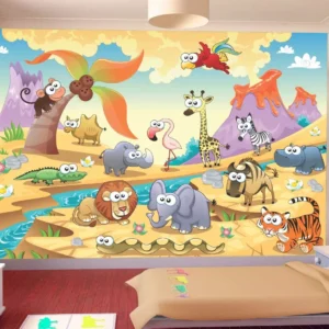 Papel De Parede Baby Zoo Safari Bichinhos Selva 5,5m² Azs15