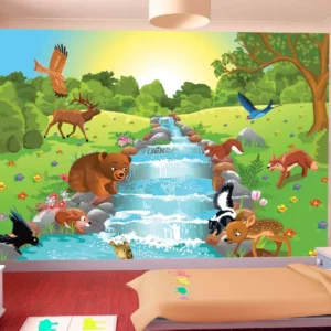 Papel De Parede Baby Zoo Safari Bichinhos Selva M² Azs42