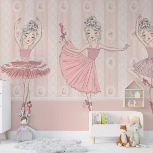 Papel De Parede Bailarina Dança Menina Quarto Bebê M² Pp27