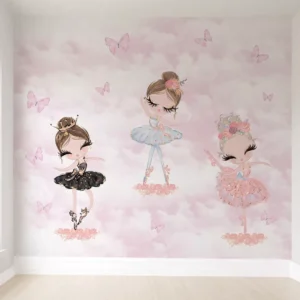 Papel De Parede Bailarina De Menina Quarto Feminino Pp340 M²