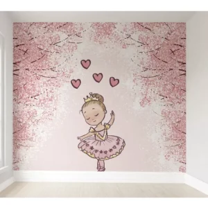 Papel De Parede Bailarina Infantil Quarto Menina Vr177 6m²