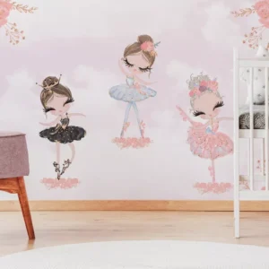 Papel De Parede Bailarina Menina Feminino Infantil M² Pp531