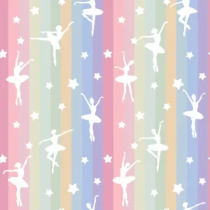 Papel De Parede Bailarina Rosa Menina Lavável Quarto 3m