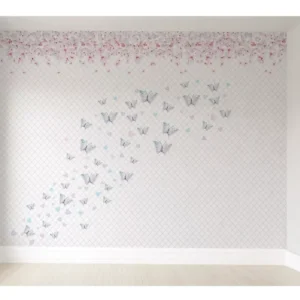 Papel De Parede Borboleta Infantil Feminino Quarto Bebê 1m²