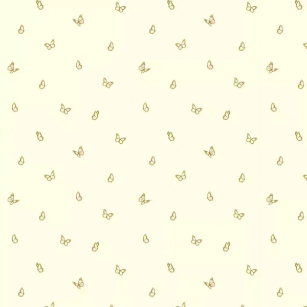 Papel De Parede Borboletas Fundo Amarelo Decorativo Adesivo