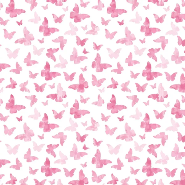 Papel De Parede Borboletas Rosa Para Quarto Infantil 2,70x0,