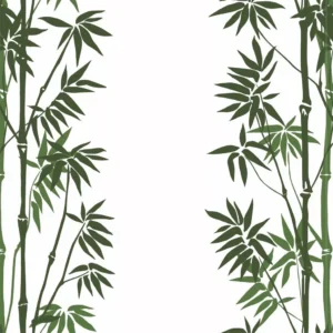 Papel De Parede Botânico Floral Bambu Folhagem Sala 3m