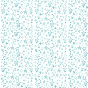 Papel De Parede Branco Com Estrelas Azul Claro Adesivo Sala