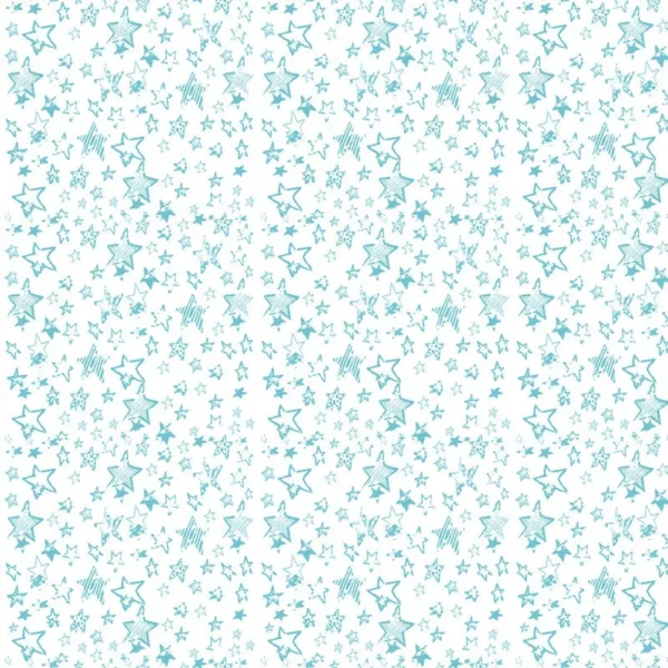 Papel De Parede Branco Com Estrelas Azul Claro Adesivo Sala