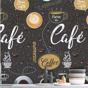 Papel De Parede Café Cafeteria Coffee Cozinha Xícara A513