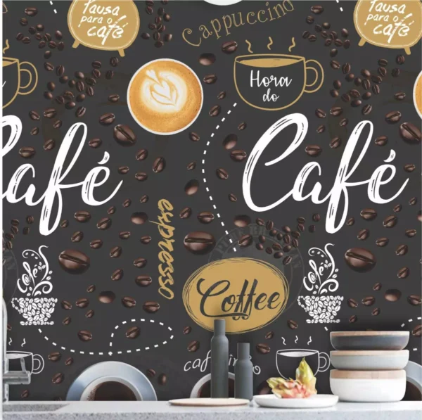 Papel De Parede Café Cafeteria Coffee Cozinha Xícara A513