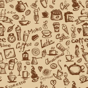 Papel De Parede Café Cozinha Marrom Autocolante Lavável