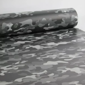 Papel De Parede Camuflado Militar Cinza 0,58x3,00m