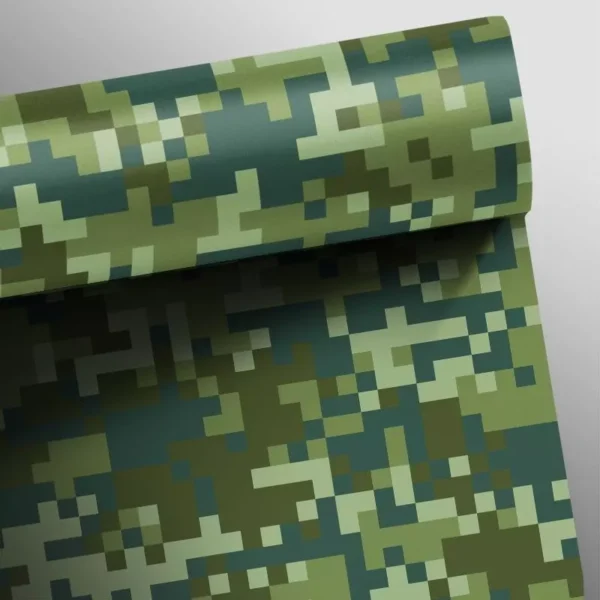 Papel De Parede Camuflado Pixel Verde 0,58x3,00m