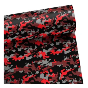 Papel De Parede Camuflado Vermelho 0,58 X 3,00m