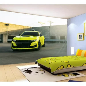 Papel De Parede Carro Camaro Chevrolet Amarelo 7,5m² Car50