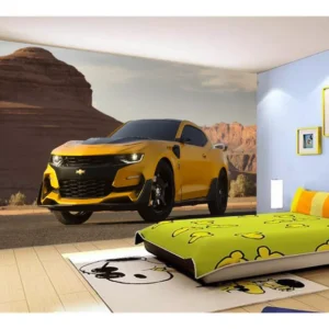 Papel De Parede Carro Camaro Chevrolet Amarelo 7,5m² Car63