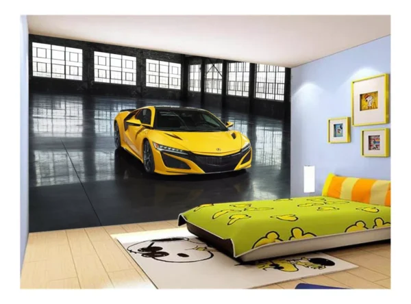 Papel De Parede Carro Honda Acura Nsx Amarelo 7,5m² Car167