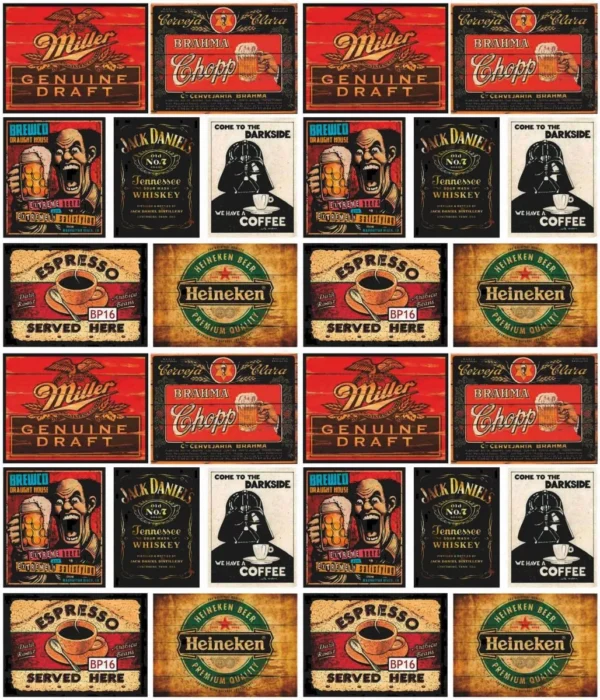 Papel De Parede Cerveja Beer Coffee Madeira Vintage