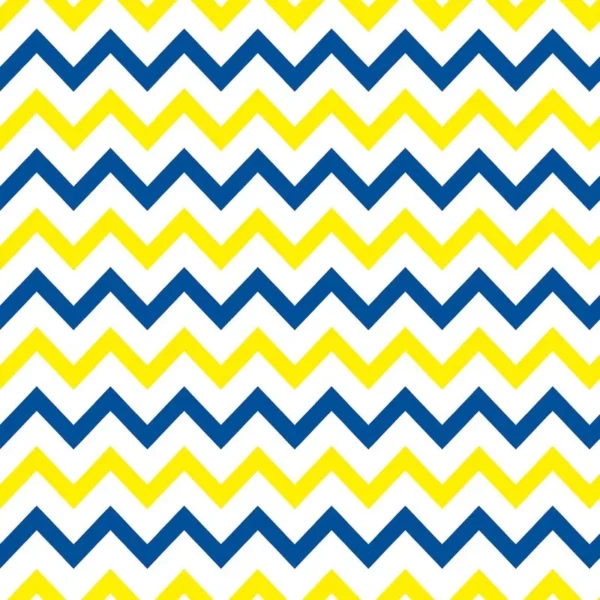 Papel De Parede Chevron Listras Amarelo Azul 250x50cm