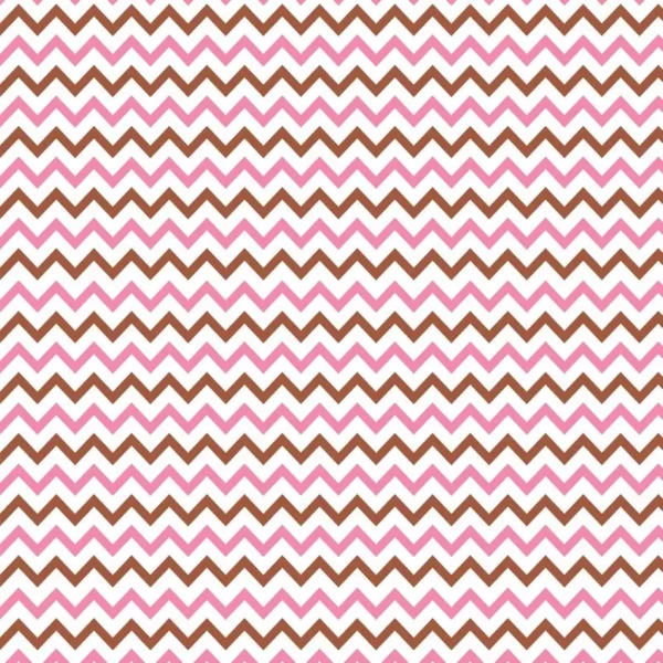 Papel De Parede Chevron Vermelho Rosa E Branco Adesivo Sala