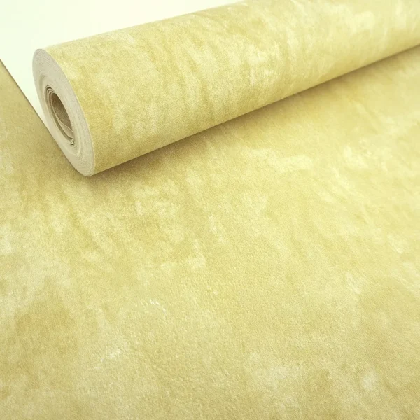 Papel De Parede Cimento Queimado Amarelo Sala Cozinha 4m²