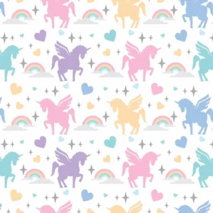 Papel De Parede Colorido Unicornio Quarto Rolo 10 M Menina